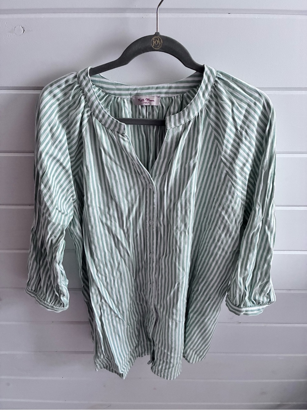 Rails Maeve Striped Mint Green Blouse